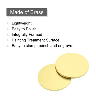 Harfington Stamping Blank Brass Round Tag for Craft Decoration