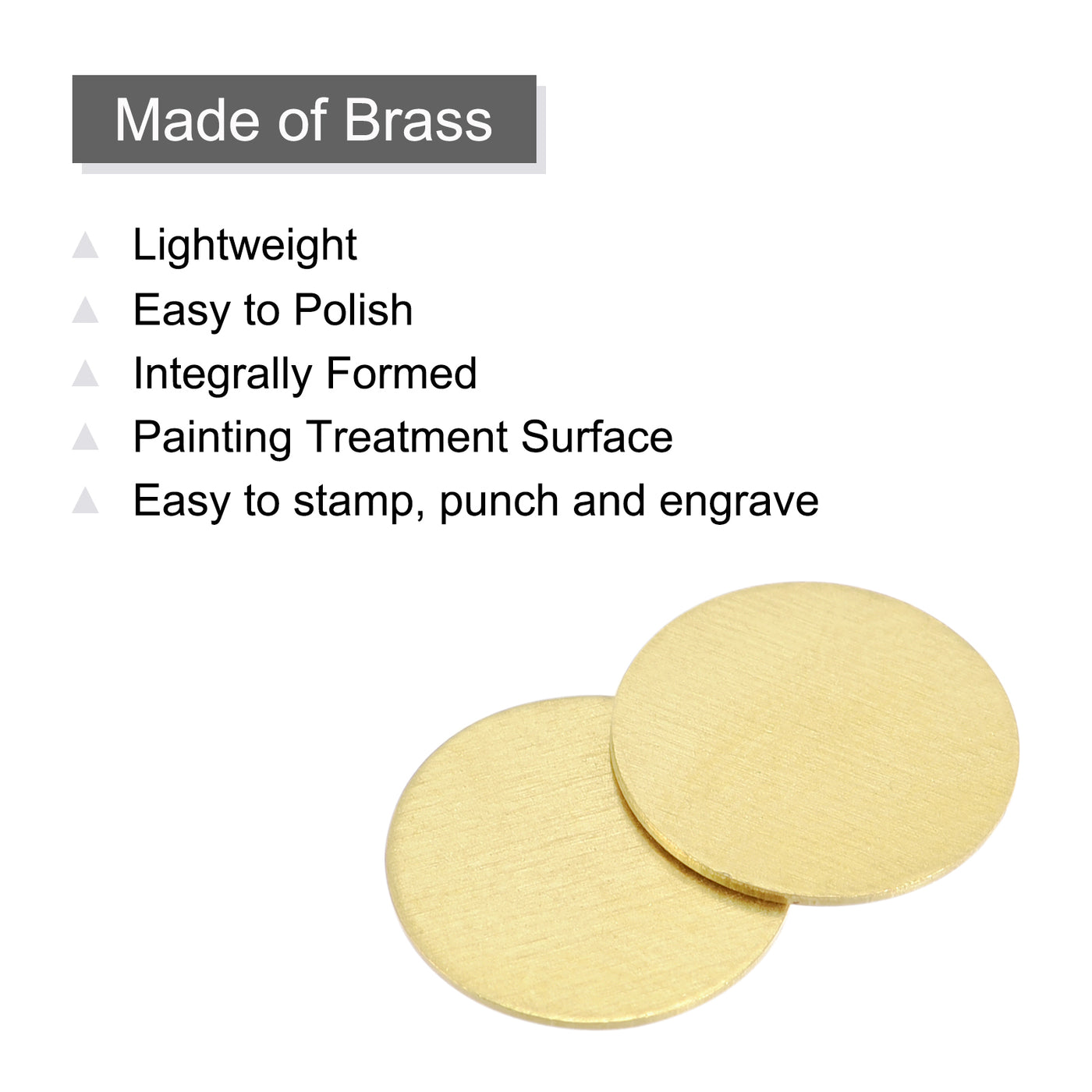 Harfington Brass Stamping Blank, Metal DIY Tag for Craft, Pendant Decoration