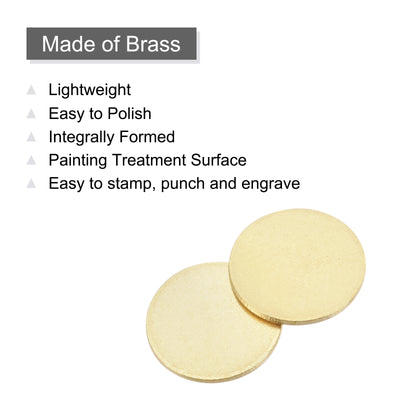 Harfington Brass Stamping Blank Round Metal DIY Tag for Craft, Pendant Decoration