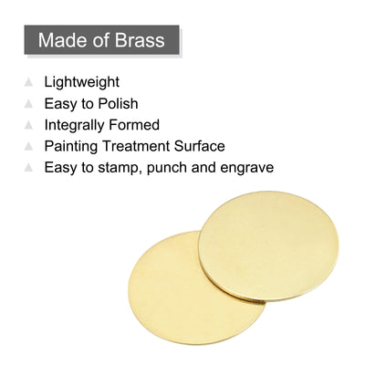 Harfington Brass Stamping Blank, Metal DIY Tag for Crafts, Pendant Decoration