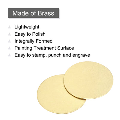 Harfington Brass Stamping Blank, Metal DIY Tag for Crafts, Pendant Decoration