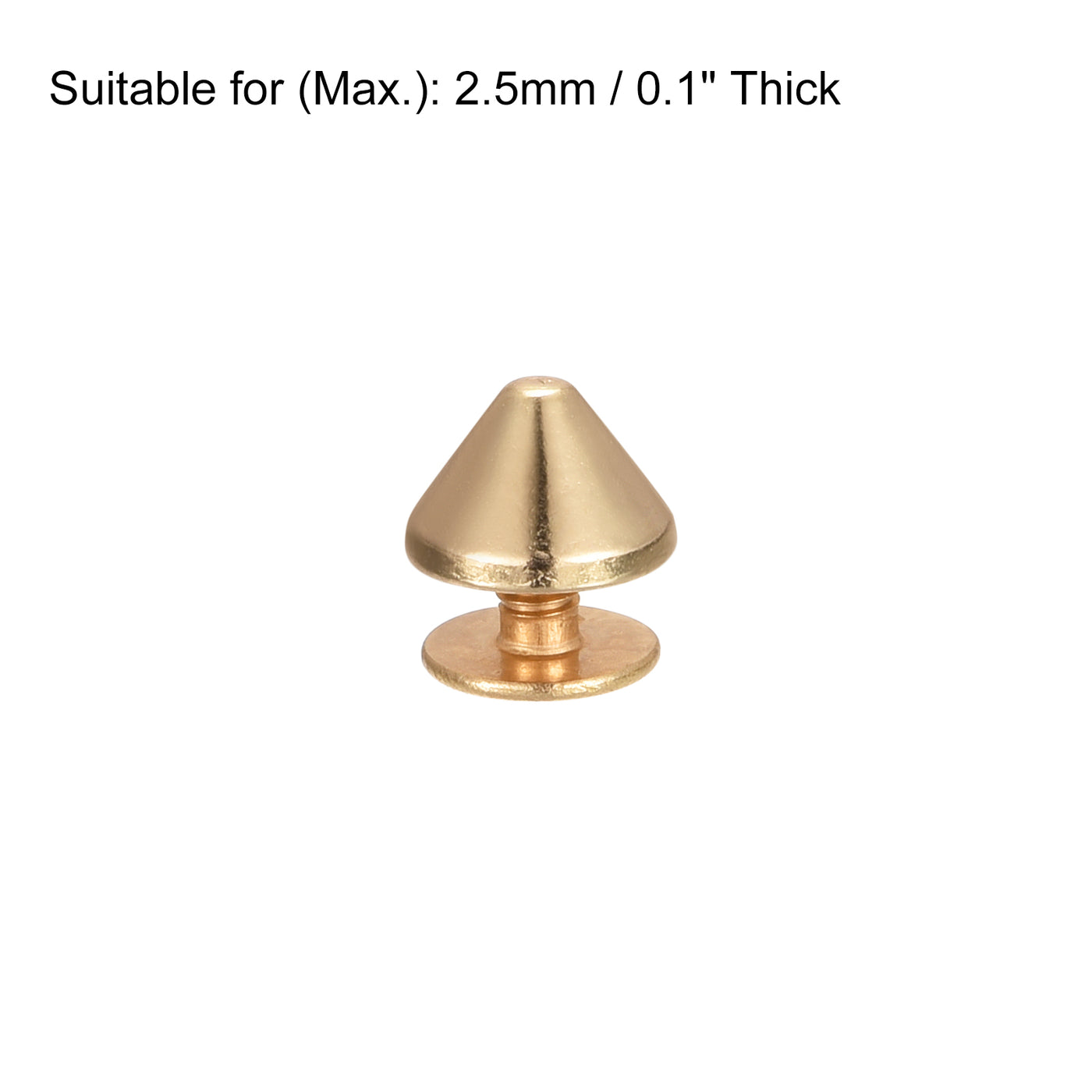 Uxcell Uxcell 9x6mm Screw Back Rivets, 30 Sets Solid Leather Studs for DIY Gold Tone
