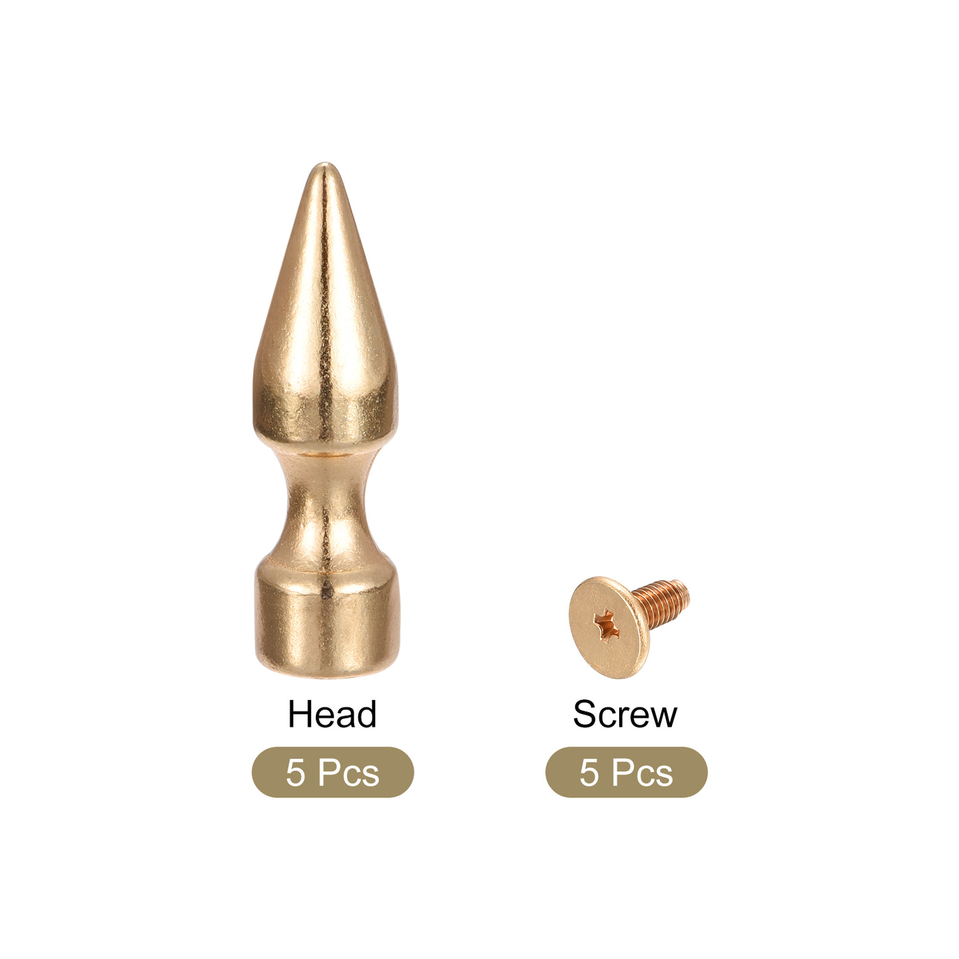 Uxcell Uxcell 10x35mm Screw Back Rivets, 20 Sets Solid Leather Studs for DIY Gold Tone