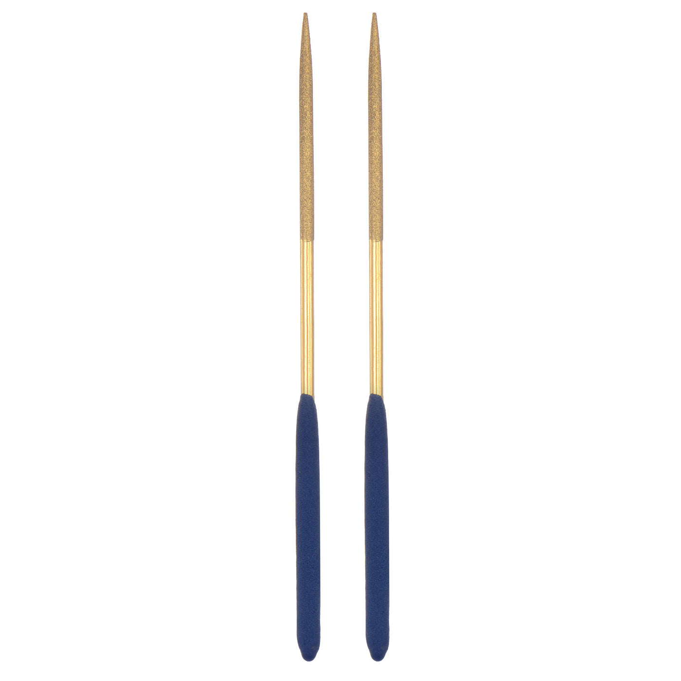 Uxcell Uxcell 5mm x 180mm Titanium Coated Round Diamond Needle Files with TPU Handle 2pcs