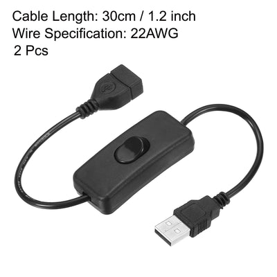 Harfington USB Cable with ON/Off Switch, USB Male to Female Extension Cord for LED Desk Lamp LED Strip