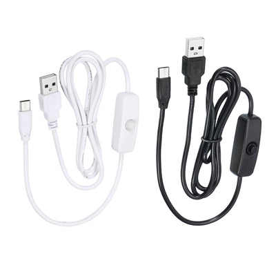 Harfington USB Cable with ON/Off Switch, USB Male to USB Type C Male Power Cable