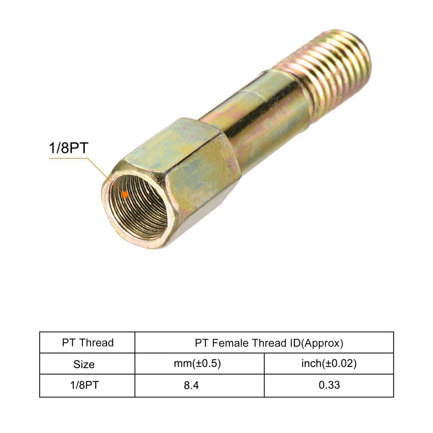 Iron Extension Hex Pipe Fitting Female to Male Thread Adapter | Harfington
