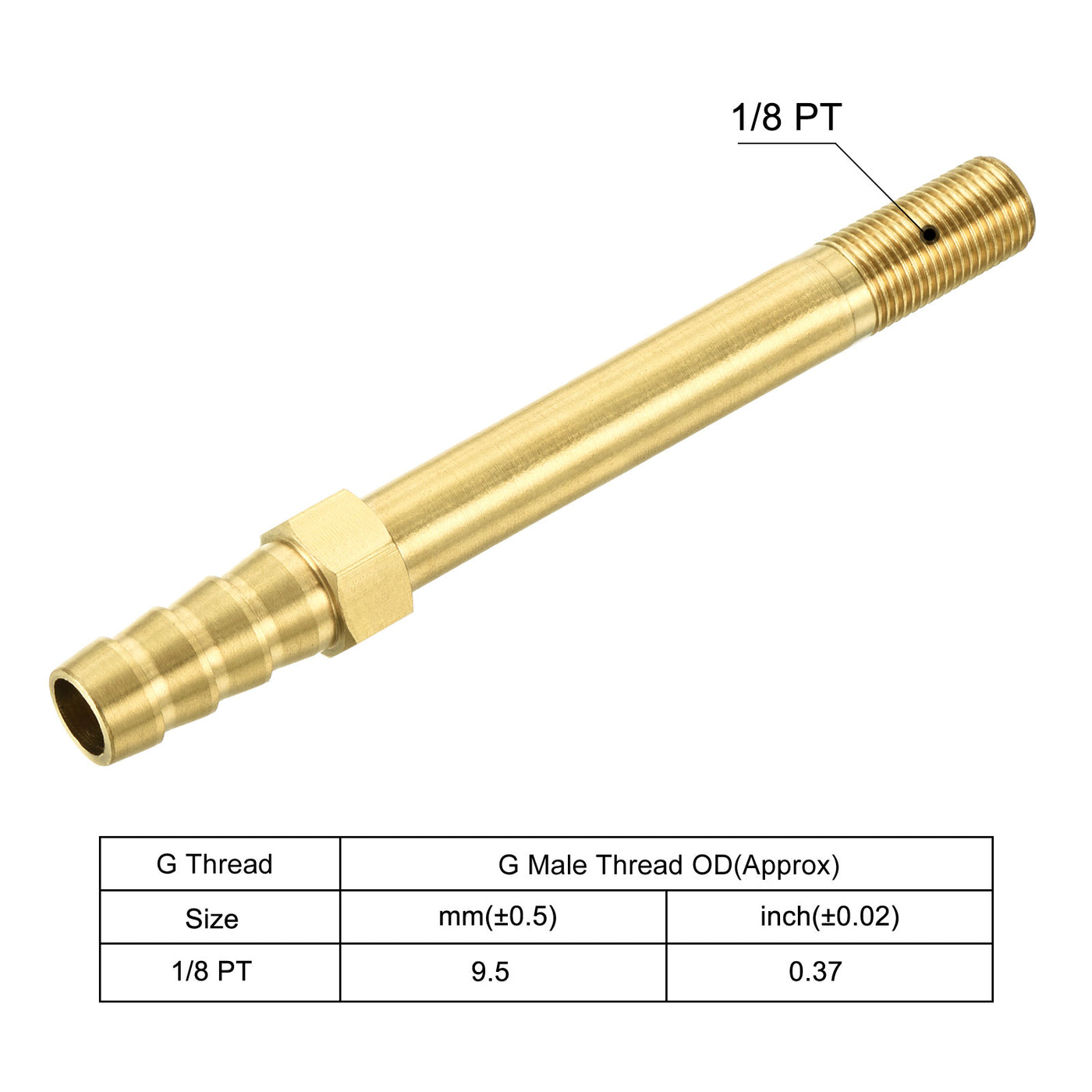 Harfington Brass Hose Barb Fitting Male Thread Pipe Connectors