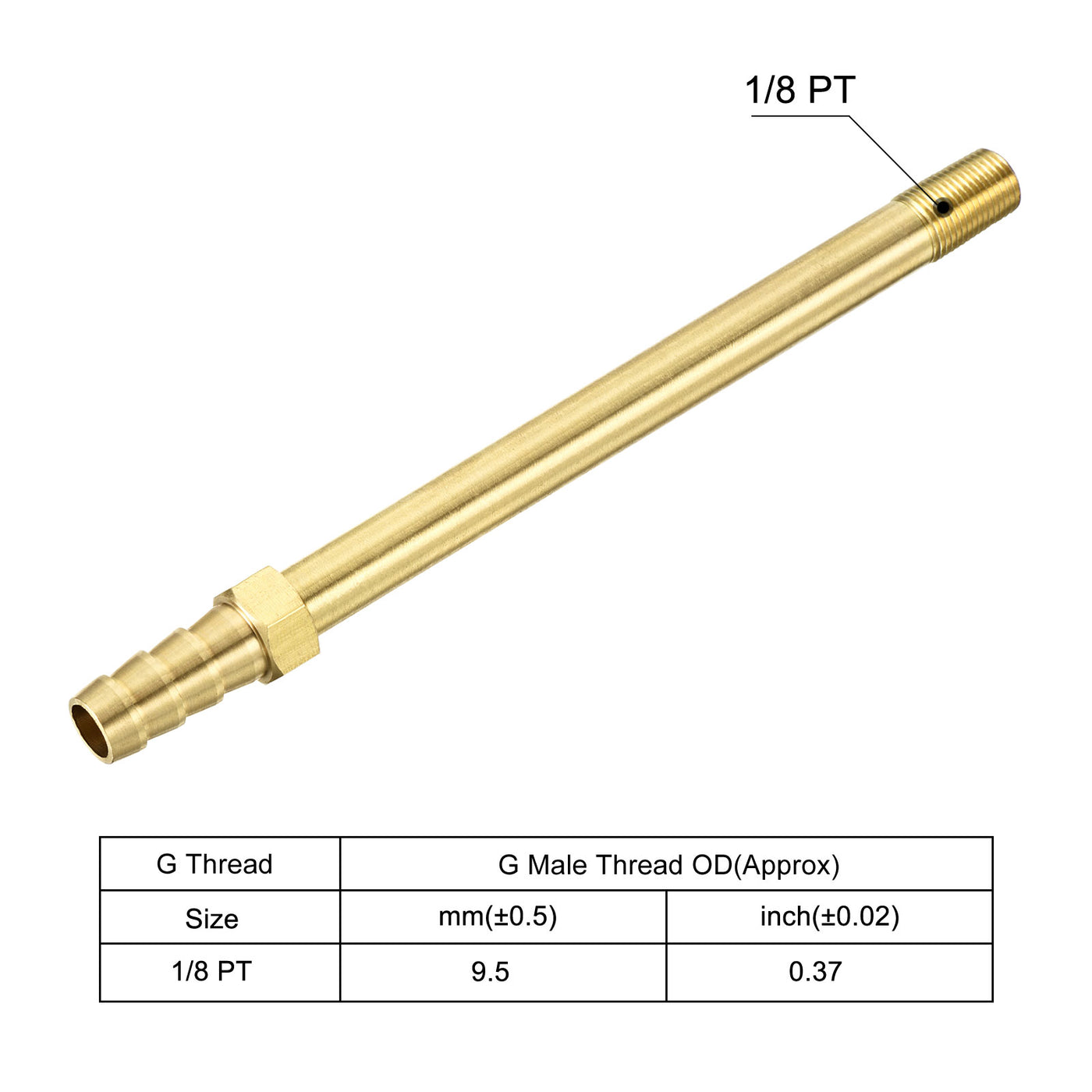 Harfington Brass Hose Barb Fitting Male Thread Pipe Connector
