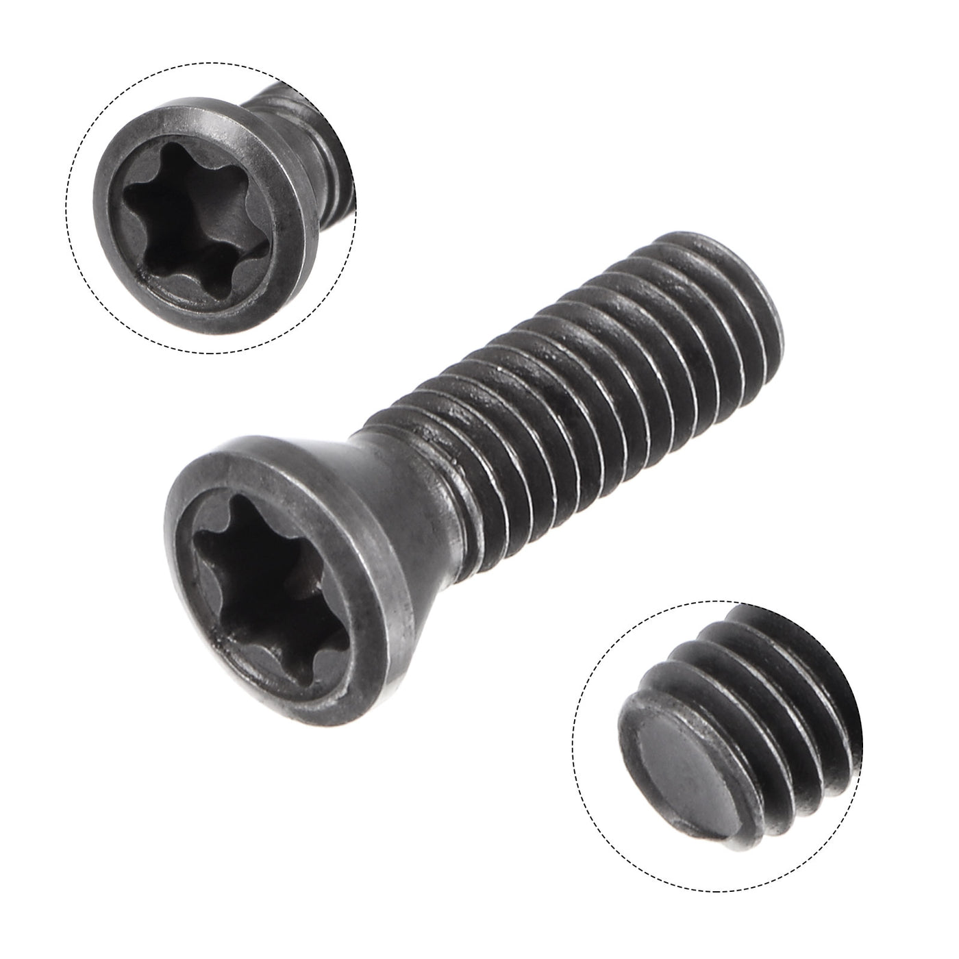 Uxcell Uxcell M3.5x12-D5.3 Torx Set Screws for CNC Lathe Turning Tool Holder, 5Pcs