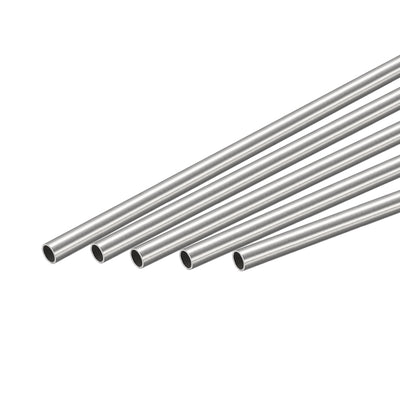 Uxcell Uxcell 304 Stainless Steel Round Tube 3mm OD 0.6mm Wall Thickness 300mm Length 5 Pcs