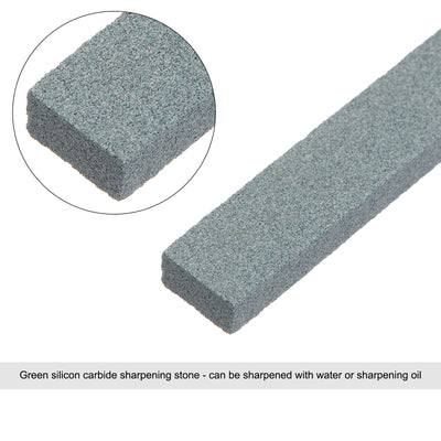 Harfington Uxcell Sharpening Stones 180 Grit Green Silicon Carbide Polishing Stone Whetstone 2pcs