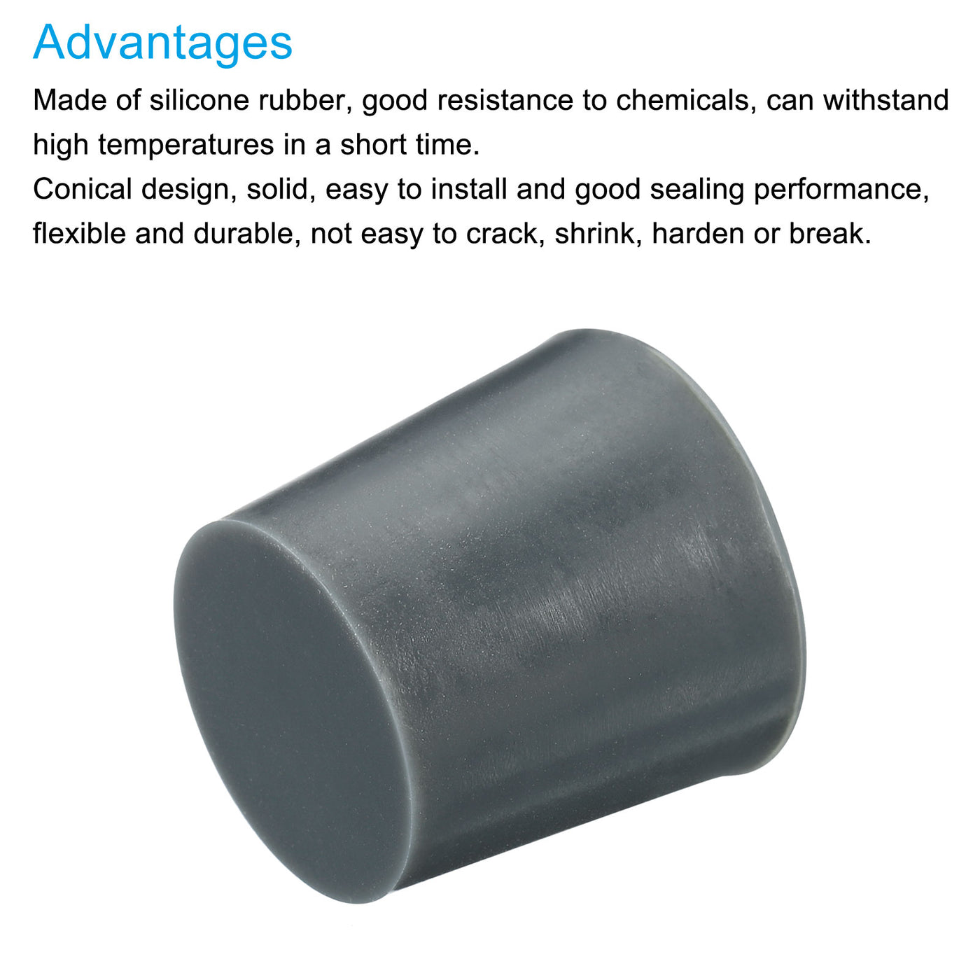 Harfington Silicone Rubber Tapered Plug Solid for Powder Coating, Painting, Anodizing, Plating, Sandblasting, Laboratory Use