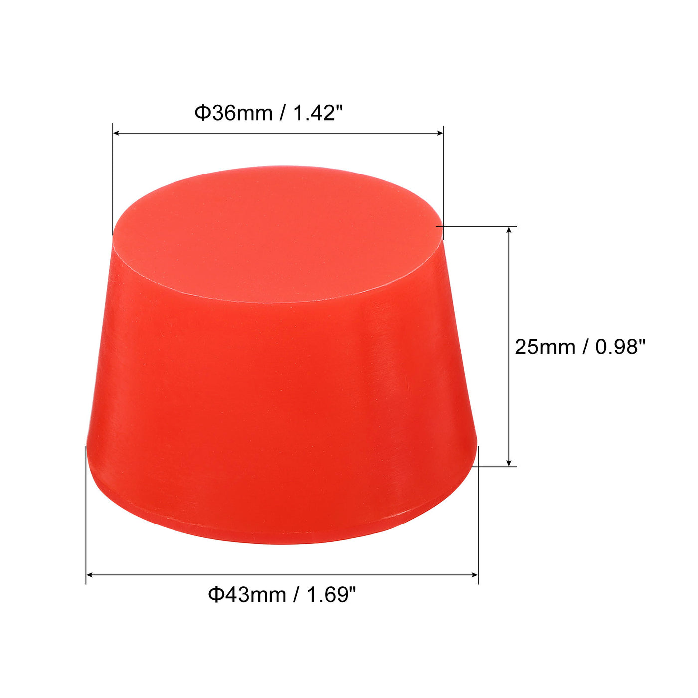 Harfington Silicone Rubber Tapered Plugs Solid for Powder Coating, Painting, Anodizing, Plating, Sandblasting, Laboratory Use