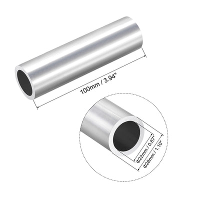 Harfington 6063 Aluminum Tubing Seamless Straight Pipe Tube