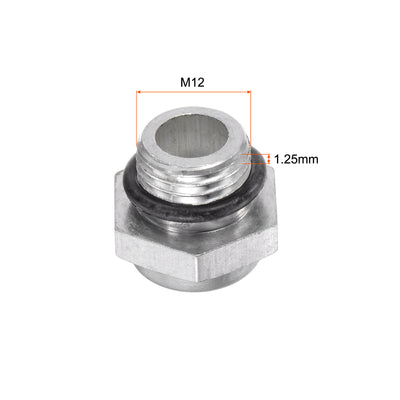 Harfington Uxcell Air Compressor Oil Level Gauge Sight Glass M12x1.5mm Male Thread Aluminum