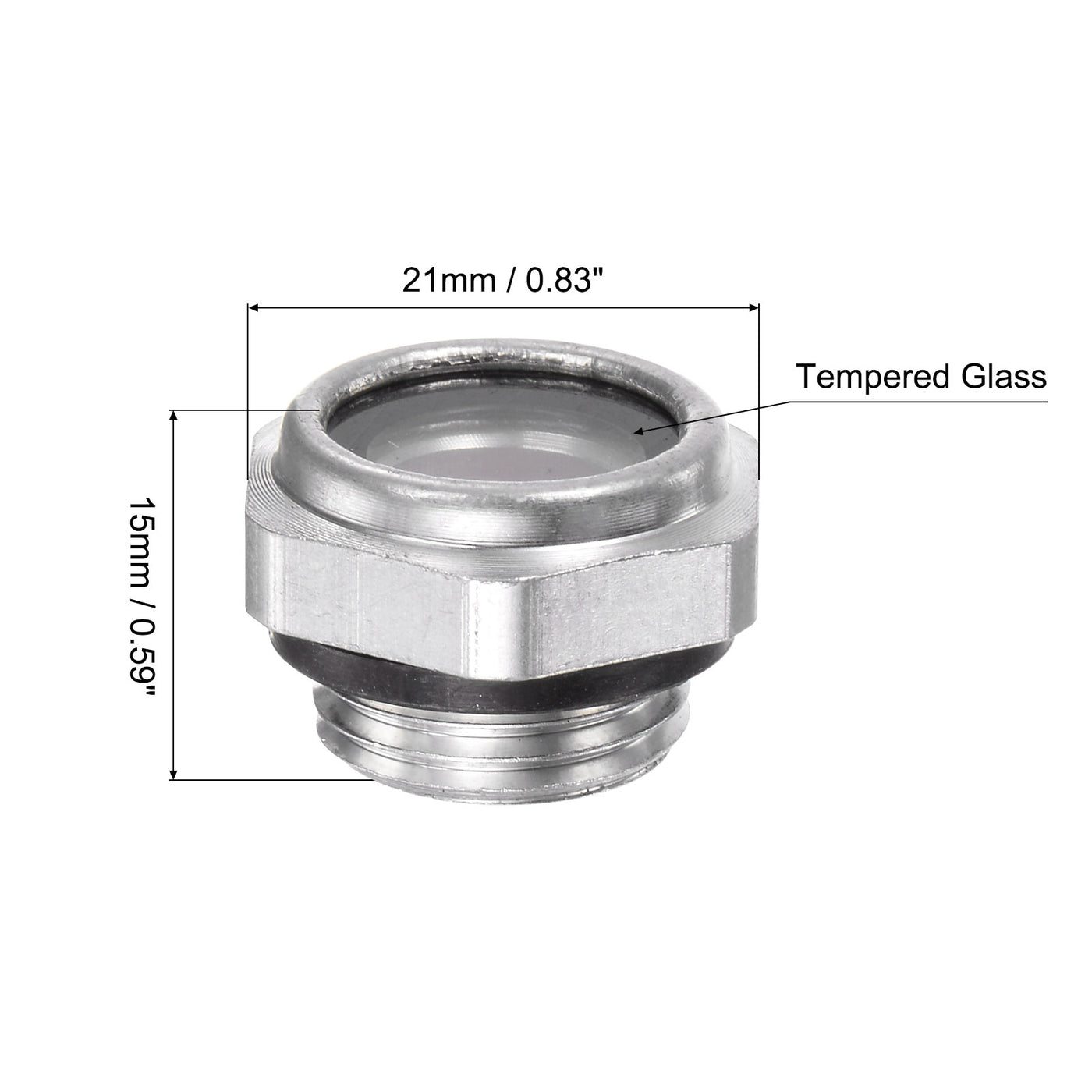 Uxcell Uxcell Air Compressor Oil Level Gauge Sight Glass M33x2mm Male Thread Aluminum