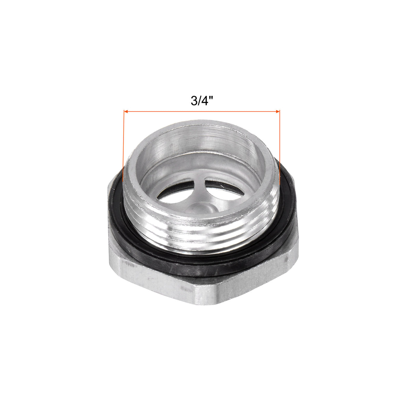 Uxcell Uxcell Air Compressor Oil Level Gauge Sight Glass G1-1/2 Male Thread Aluminum