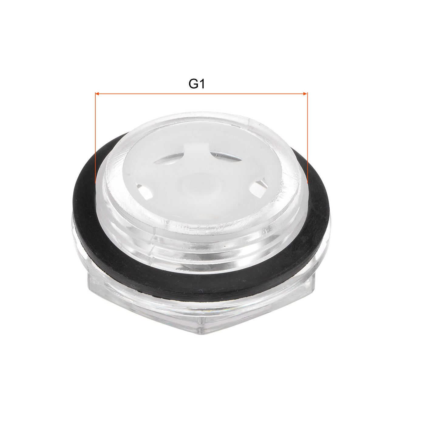 Uxcell Uxcell Air Compressor Oil Level Gauge Sight Glass G3/4 Male Plexi-glass 5Pcs