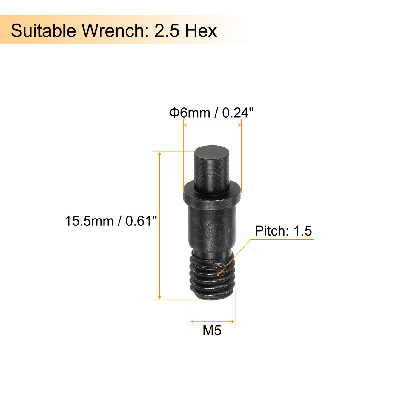Uxcell Uxcell M5x15.5-0.8 Set Screws for Carbide Insert CNC Lathe Turning Tool Holder, 10Pcs