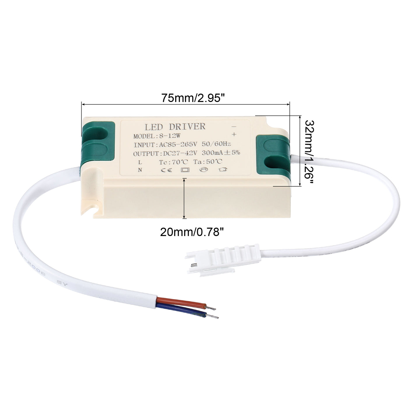 Harfington LED Driver, Output Male Connector Constant Current Rectifier Transformer Power Supply
