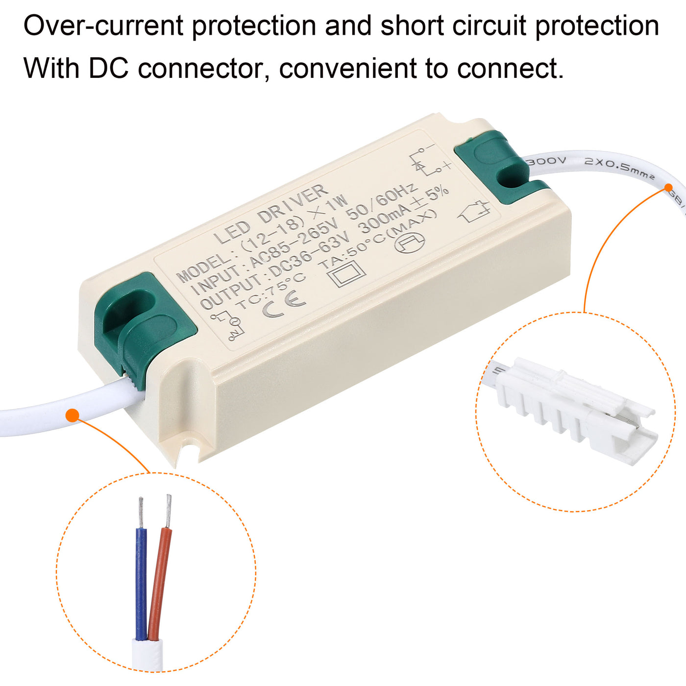 LED Driver, DC AC Male Connector Constant Current Rectifier Transformer ...