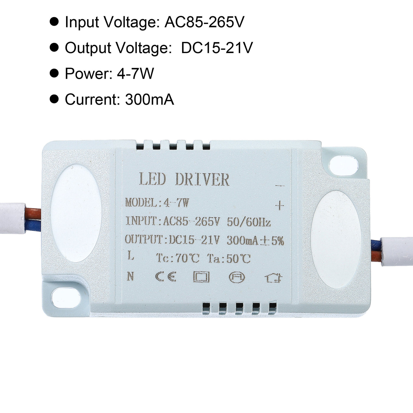 Harfington LED Driver, Pack Output DC Male Connector Constant Current Rectifier Transformer External Power Supply