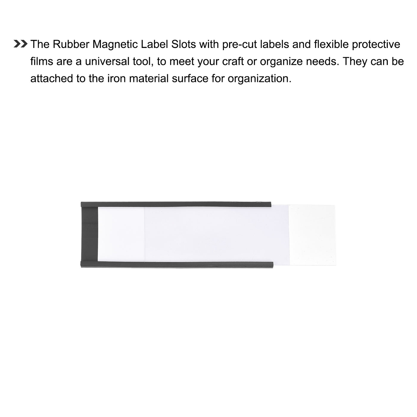 Harfington Label Holders C Channel Rubber Magnetic for Metal Shelves Organize