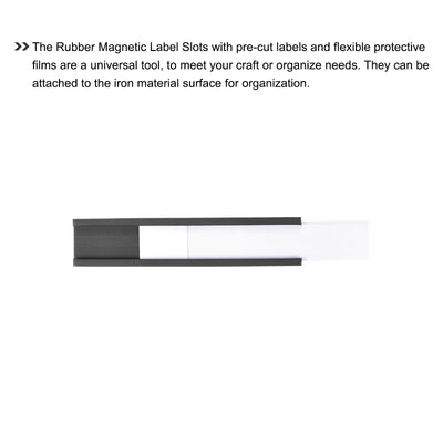 Harfington Label Holders C Channel Rubber Magnetic for Metal Shelves Organize