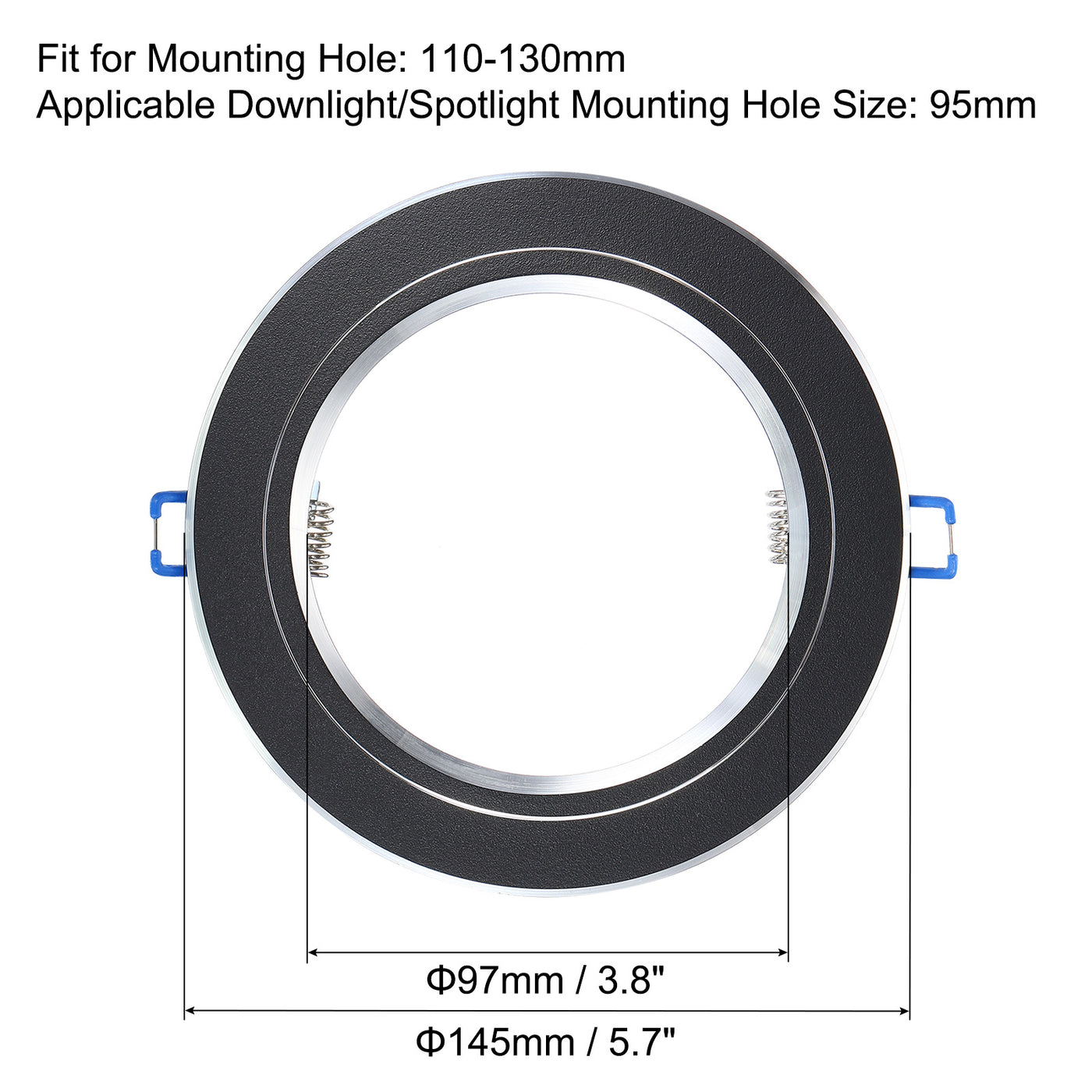 Harfington Inner Light Trim Ring, Aluminum Alloy Circular Light Cover Lighting Fixture for Ceiling Wall Recessed Can Downlights