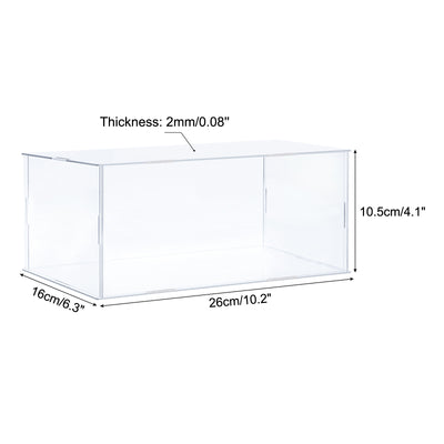 Harfington Acrylic Display Case Plastic Box Cube Storage Box Assemble Dustproof Showcase for Collectibles Item