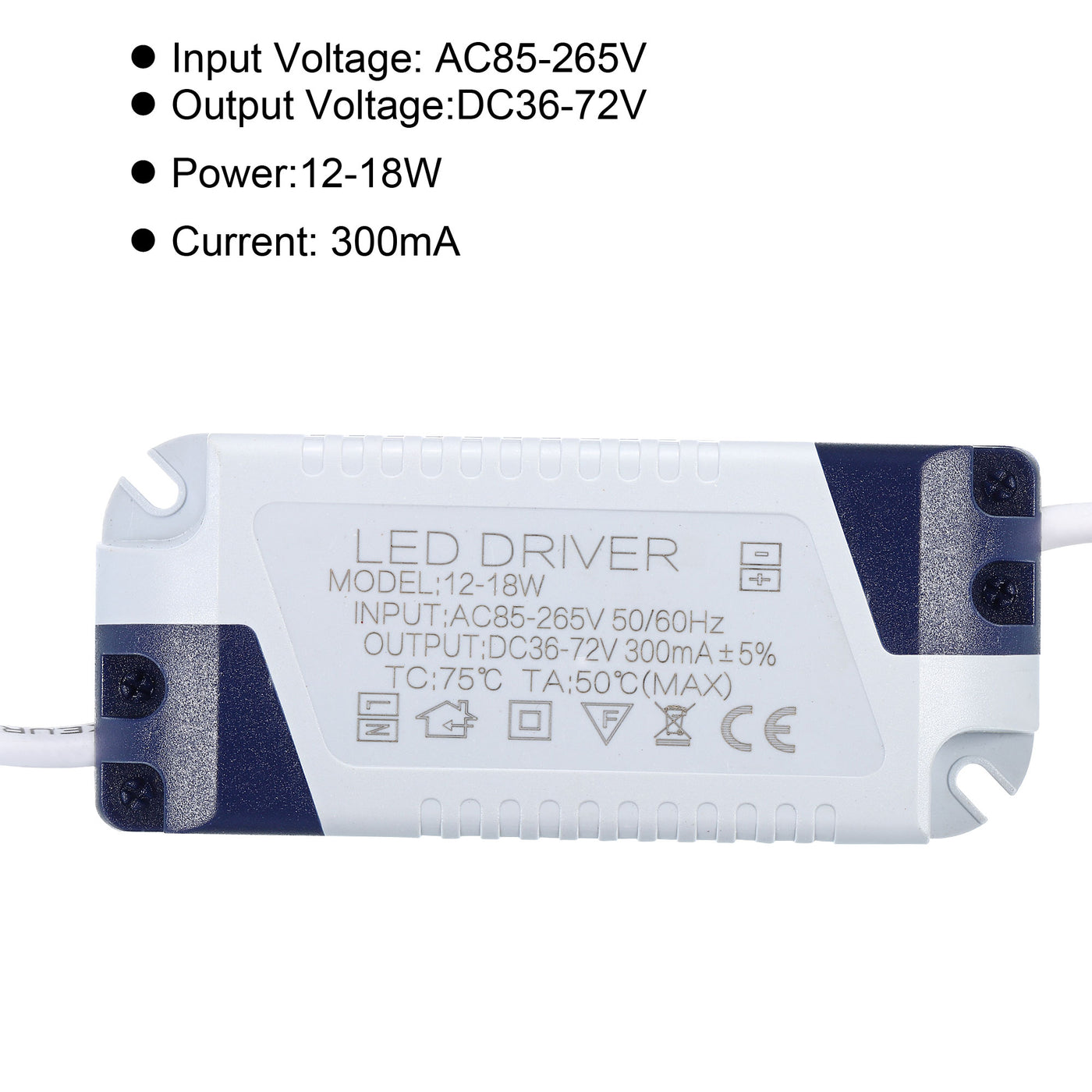 Harfington LED Driver, AC Output DC Female Connector Current Rectifier Transformer External Power Supply