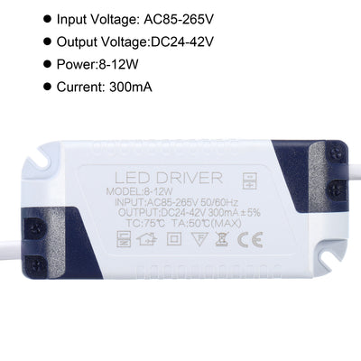 Harfington LED Driver, AC Output DC Male Connectors Constant Current Rectifier Transformer External Power Supply Ceiling Lamp