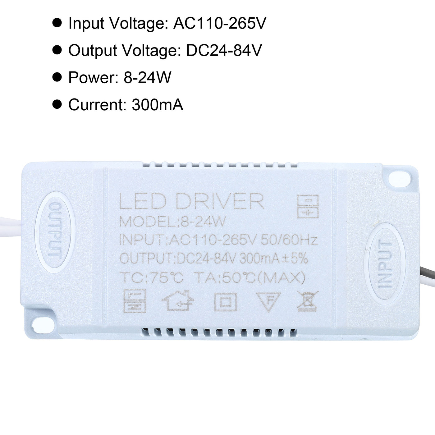 Harfington LED Driver, AC DC Male Connectors Constant Current Rectifier Transformers Power Supply