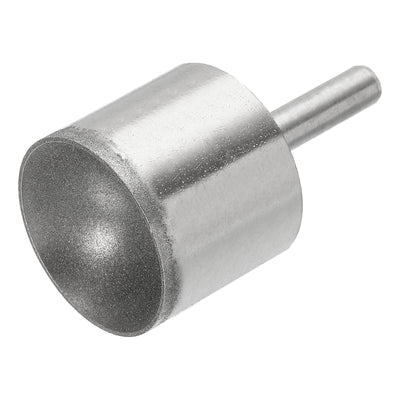 Harfington Uxcell 28mm 600 Grits Diamond Mounted Point Spherical Concave Head Bead Grinding Bit