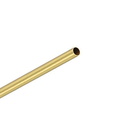 Harfington Uxcell Brass Round Tube 1.2mm OD 0.25mm Wall Thickness 300mm Length Pipe Tubing 5 Pcs