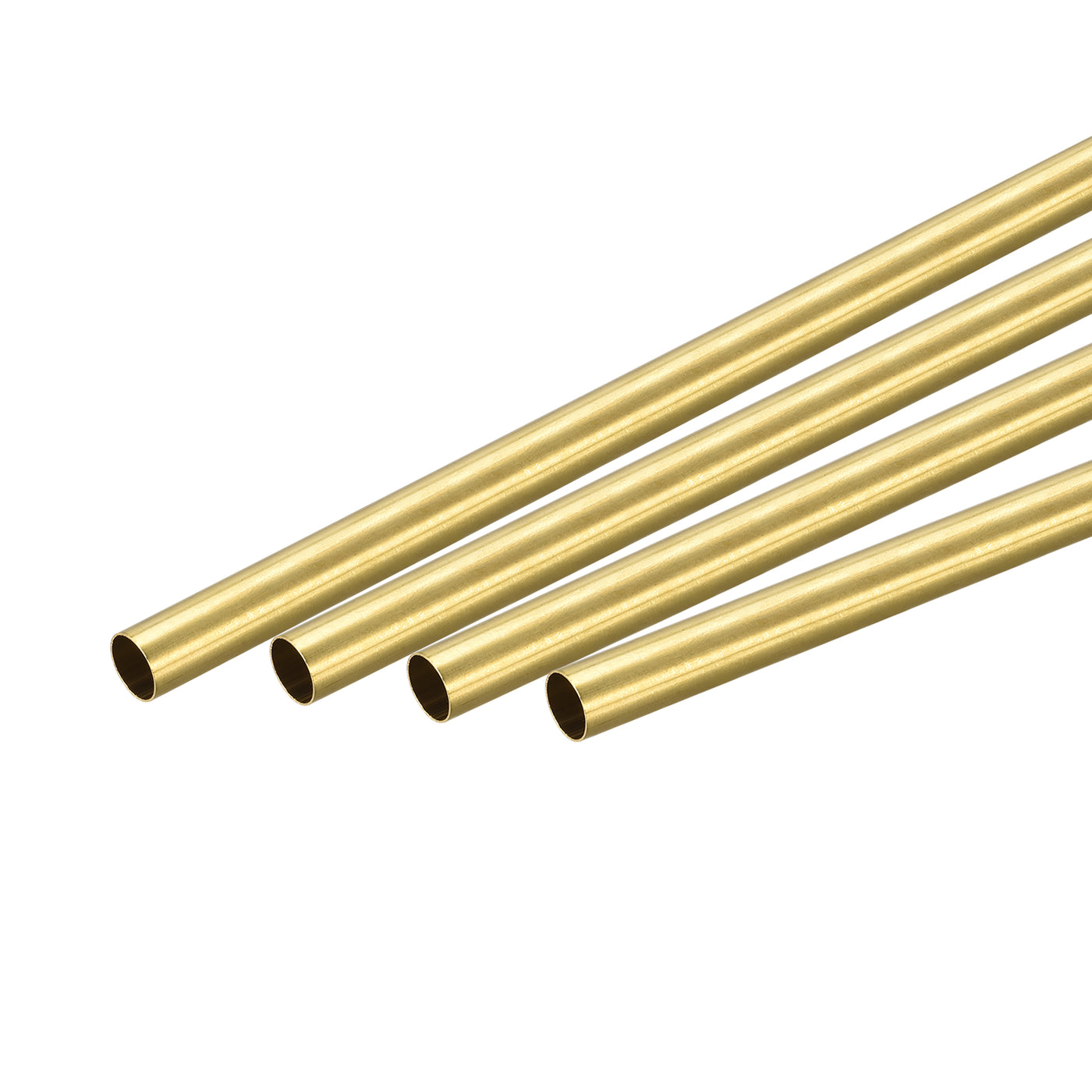 Uxcell Uxcell Brass Round Tube 9.5mm OD 0.25mm Wall Thickness 300mm Length Pipe Tubing 4 Pcs