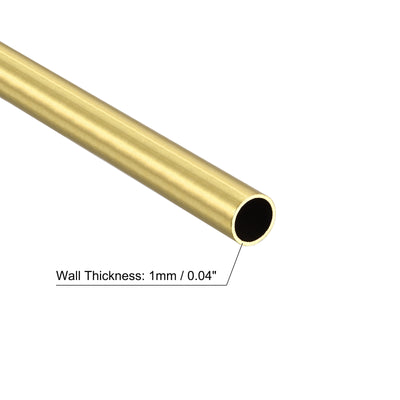 Harfington Uxcell Brass Round Tube 9.5mm OD 0.25mm Wall Thickness 300mm Length Pipe Tubing 3 Pcs