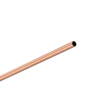 Harfington Uxcell Copper Round Tube 6mm OD 1.5mm Wall Thickness 300mm Length Pipe Tubing 2 Pcs