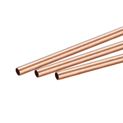 Harfington Uxcell Copper Round Tube 3.5mm OD 1mm Wall Thickness 300mm Length Pipe Tubing 3 Pcs