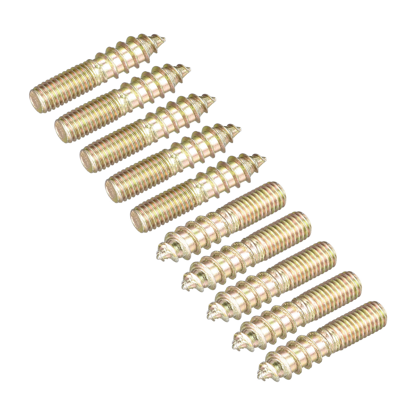 Uxcell Uxcell M10x50mm Hanger Bolts, 12pcs Double Ended Thread Dowel Screws for Wood Furniture