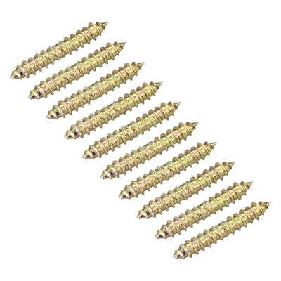 Harfington Uxcell 4x13mm Hanger Bolts, 12pcs Double Ended Self-Tapping Thread Dowel Screws