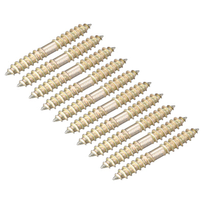Harfington Uxcell 5x16mm Hanger Bolts, 24pcs Double Ended Self-Tapping Thread Dowel Screws