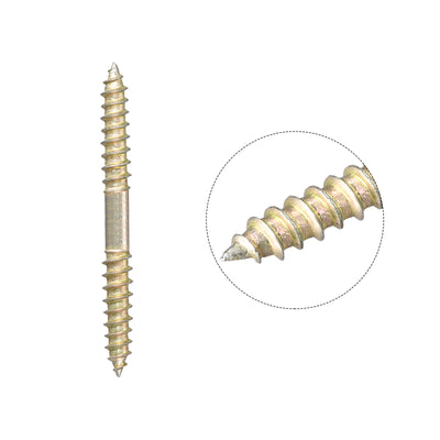 Harfington Uxcell 5x13mm Hanger Bolts, 20pcs Double Ended Self-Tapping Thread Dowel Screws
