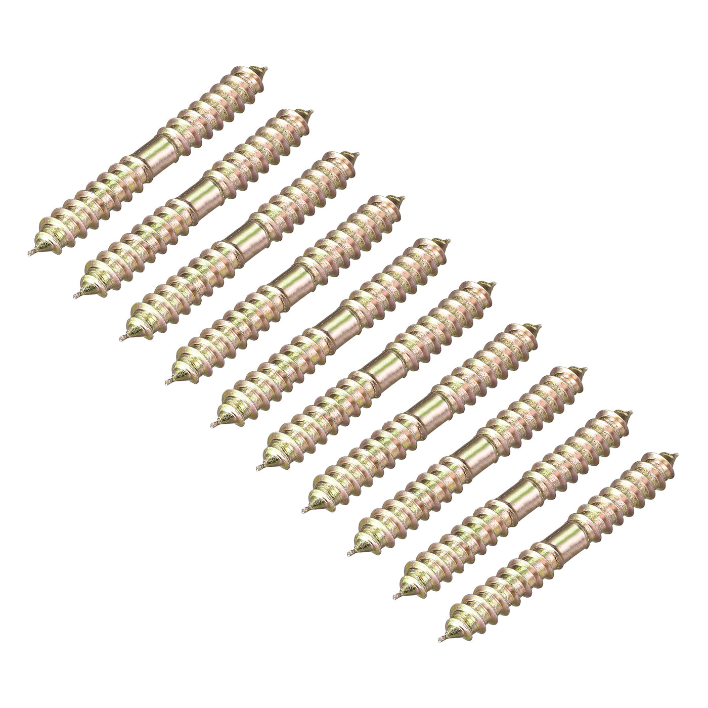 Uxcell Uxcell 5x13mm Hanger Bolts, 48pcs Double Ended Self-Tapping Thread Dowel Screws