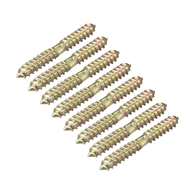 Harfington Uxcell 8x27mm Hanger Bolts, 8pcs Double Ended Self-Tapping Thread Dowel Screws