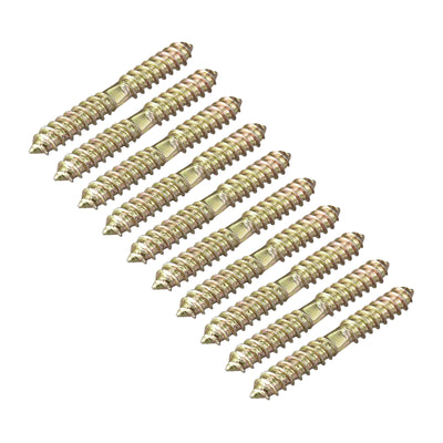 Harfington Uxcell 5x13mm Hanger Bolts, 48pcs Double Ended Self-Tapping Thread Dowel Screws
