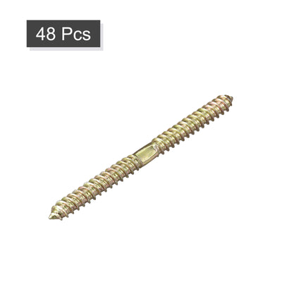 Harfington Uxcell 5x13mm Hanger Bolts, 48pcs Double Ended Self-Tapping Thread Dowel Screws