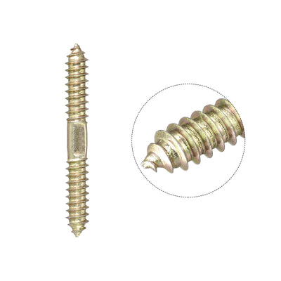Harfington Uxcell 5x16mm Hanger Bolts, 24pcs Double Ended Self-Tapping Thread Dowel Screws