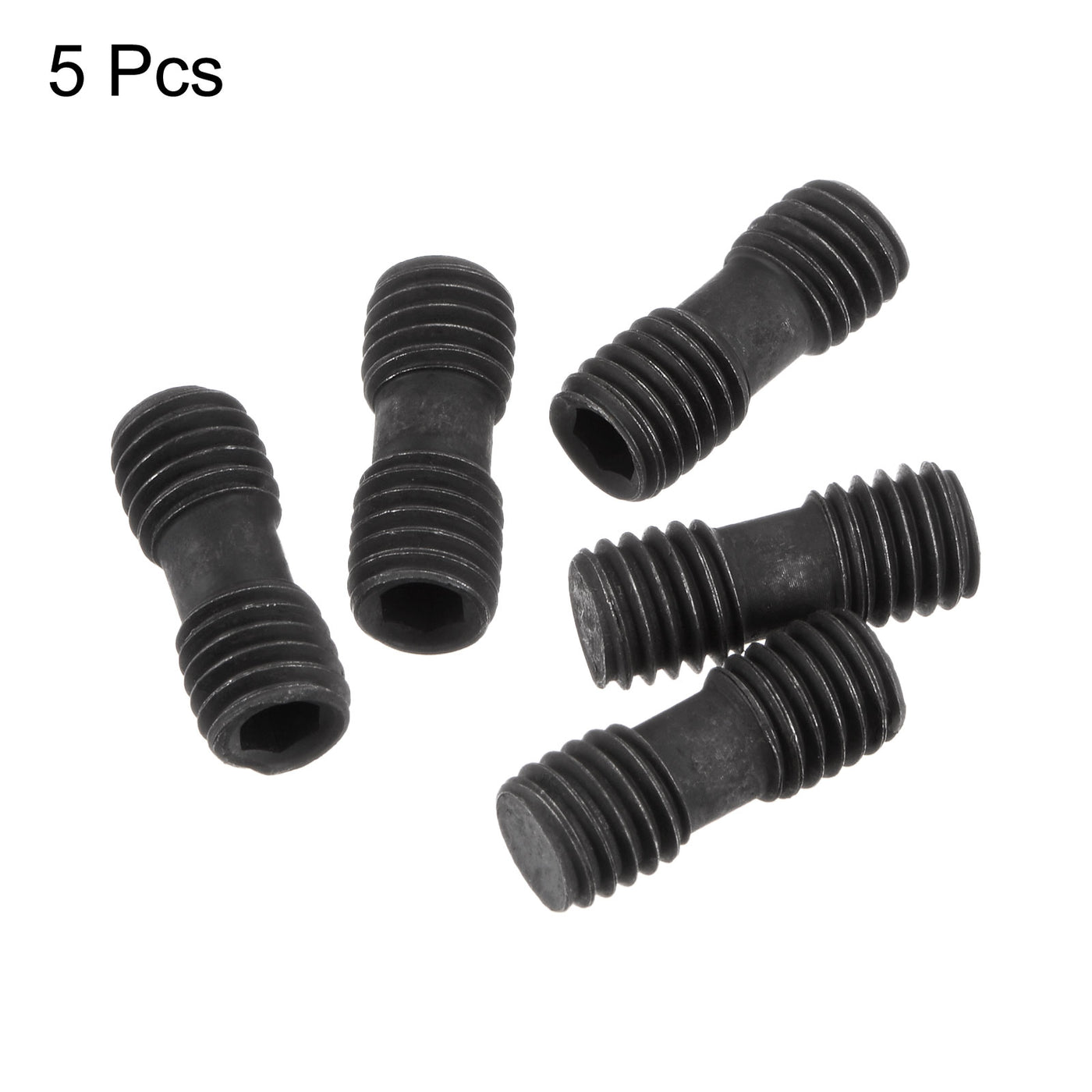 Uxcell Uxcell M8-1.25x20 Hex Head Set Screws for CNC Lathe Turning Tool Holder, 5Pcs